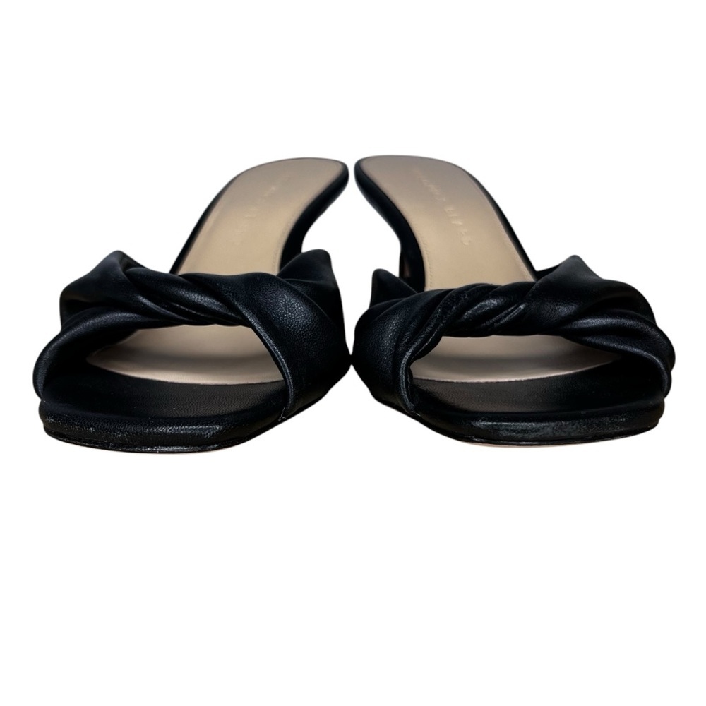 Veronica Beard Melli Black Leather Heeled Sandal NWT Size 7 - Picture 8 of 11